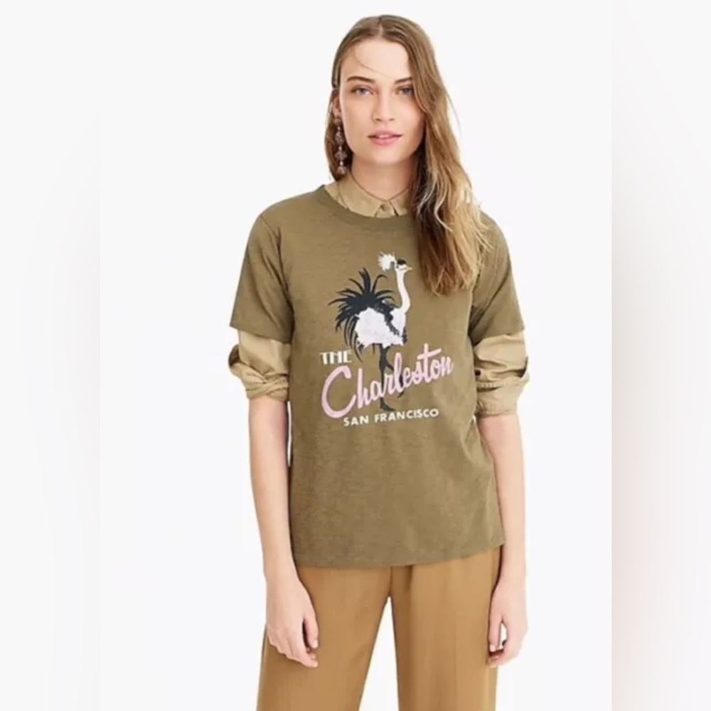 J Crew graphic t-shirt Womens S Green The Charleston, San Francisco